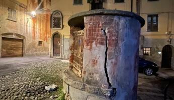 Mondovì: danneggiato l'antico pozzo in vicolo del Teatro