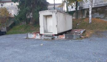 Garessio: in corso i lavori per la rimozione della struttura sulla piazza di Mursecco