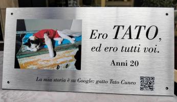 Al Parco Safari di Murazzano una targa per il gatto Tato