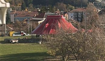 Lo chapiteau in Parco Europa per il Vertigo Christmas Festival