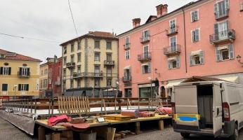 pista pattinaggio allestimento