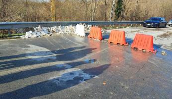Cedimento della carreggiata nel tratto di Fondovalle Tanaro gi&agrave; chiuso dalla Provincia