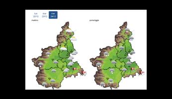 Arpa Piemonte: allerta gialla per neve e valanghe. Attenuazione il 23 dicembre, &ldquo;ripresa&rdquo; per la vigilia di Natale