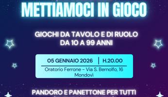 Mondov&igrave;: il 5 gennaio arriva Mettiamoci in Gioco