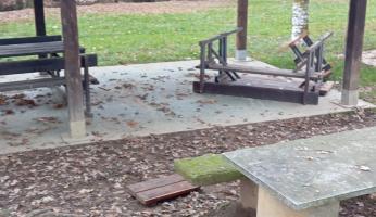 Beinette: danni agli arredi del Parco del Rifreddo nella notte di Capodanno