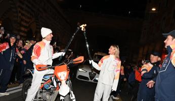 Oddera Colombari fiamma olimpica Genova
