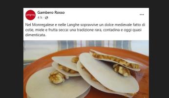 Gambero Rosso riscopre la cupeta, dolce simbolo del Monregalese e di Dogliani