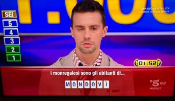 &ldquo;I monregalesi sono gli abitanti di&hellip;&rdquo;, domanda sulla nostra citt&agrave; su Canale 5 a &ldquo;Caduta Libera&rdquo;