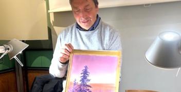 Felice Feltracco alla Saletta d'arte del Caffè Lurisia