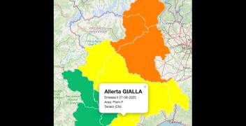 Meteo, Arpa: allerta arancione solo nella parte settentrionale del Piemonte. Monregalese e Cebano in zona gialla.