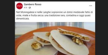 Gambero Rosso riscopre la cupeta, dolce simbolo del Monregalese e di Dogliani