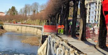 Cedimento del marciapiede lungo Cevetta: verifiche in corso