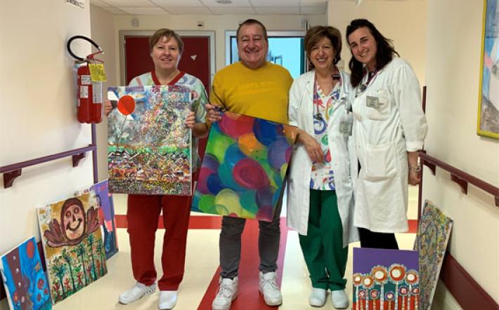 Mondovì: 14 tele donate da Sergio Bruno alla Pediatria