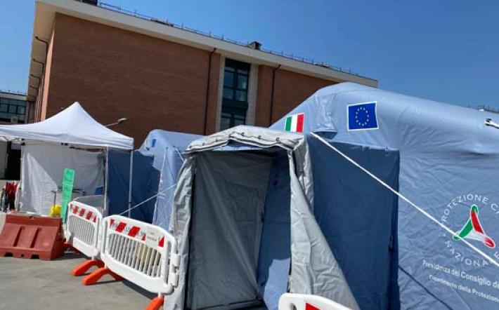Pronto soccorso di Mondovì: allestita una seconda tenda solo per i bambini