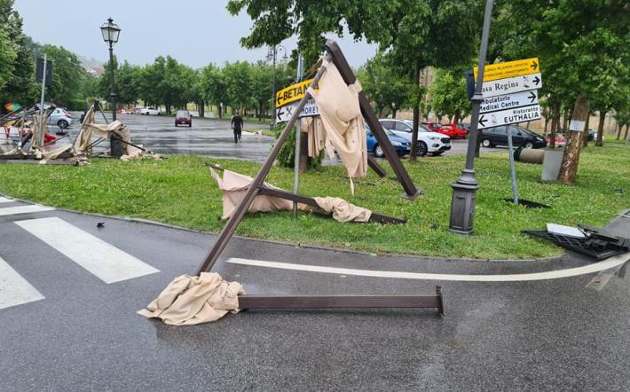 Vicoforte colpita dal maltempo: danni a tetti e alberi