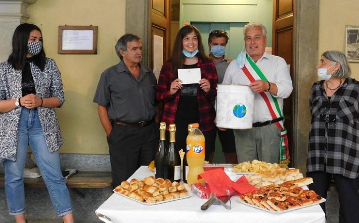 Marta Anselmo, 16 anni, vince il concorso delle "Latte" di Abbelliamo Niella
