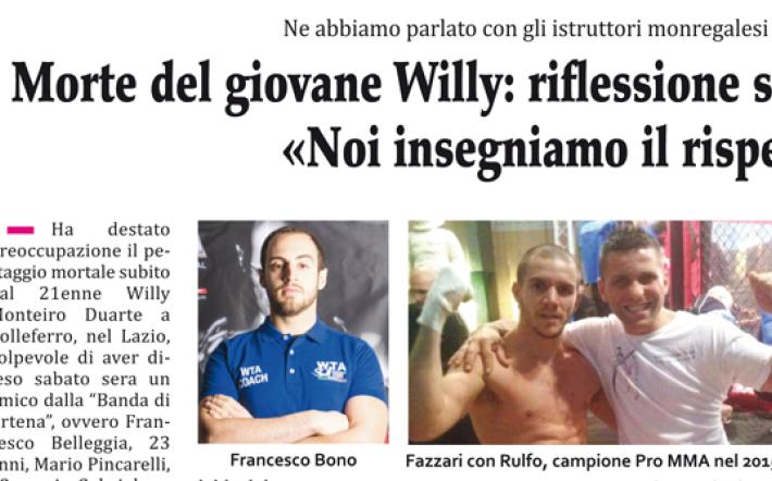 Mma e la violenza del branco su Willy: «Noi istruttori insegniamo il rispetto delle regole»