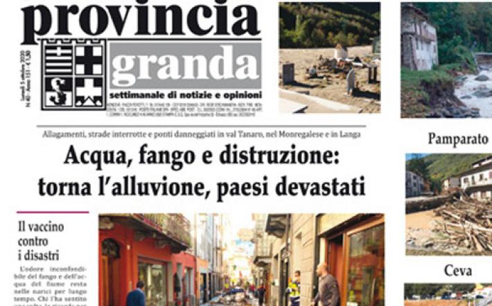 PROVINCIA GRANDA E' IN EDICOLA, NELLE CASE DEGLI ABBONATI, ONLINE E SULLE APPEdizione anticipata (LUNEDI') con un numero speciale dedicato soprattutto all'alluvione nelle nostre zone
