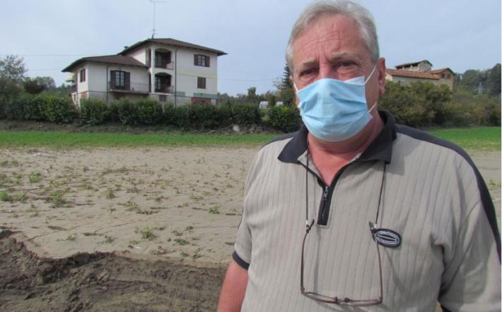 Giuseppe Chionetti: «A Bastia il Tanaro ha coperto di fango le mie coltivazioni»