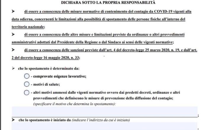 Spostamenti e autocertificazione: quando dovremo usarla con il nuovo DpcmSCARICATELA E STAMPATELA