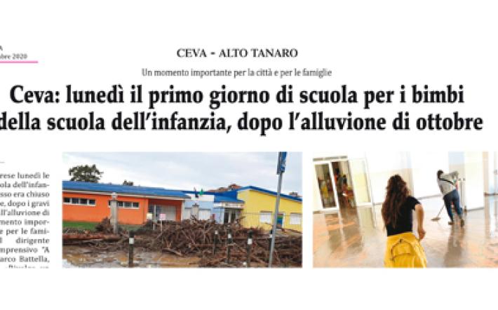 Ceva: tornano i giorni di scuola per i bimbi dell'Infanzia, dopo lo stop causato dall'alluvione