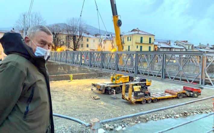 Garessio: passerella a tempo di record, ora il designer Giugiaro per il "concept" del nuovo ponte