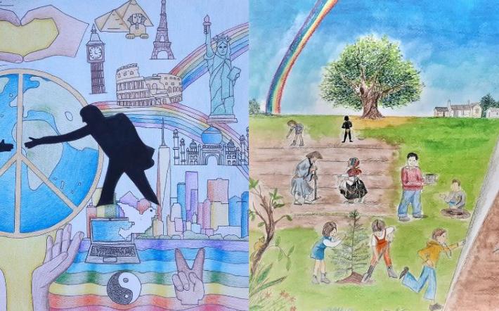 Poster per la Pace: gli studenti vincitori sono Adam Gaoui di Dogliani e Arianna Testa di Farigliano