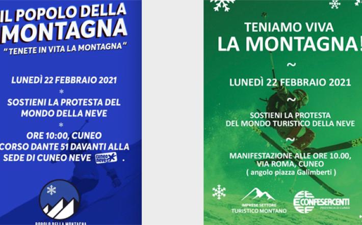 La montagna scende in piazza: le proteste, lunedì mattina a Cuneo