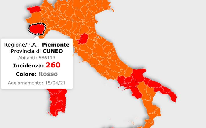 Zona rossa, la "Granda" è in bilico: l'incidenza cala, soglia a 260, si torna arancioni con 250