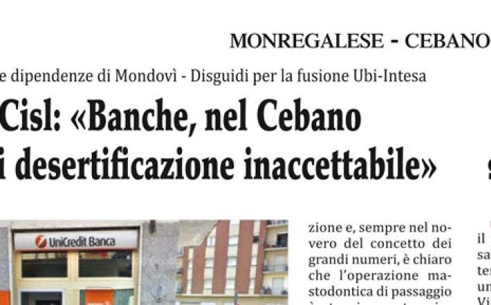 First Cisl: «Banche, processo di desertificazione inaccettabile nel Cebano e nel Monregalese». E i "Piccoli Comuni" chiedono al governo di non chiudere le filiali