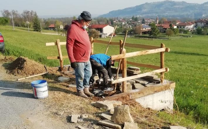 Niella: una nuova panchina panoramica tra il Poggio e Roà Soprana