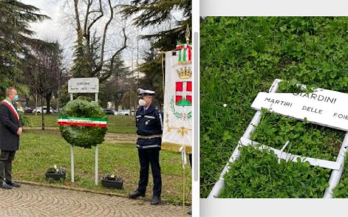 Cartellonistica dedicata alle Foibe abbattuta: l’assessore Robaldo sporge denuncia contro ignoti