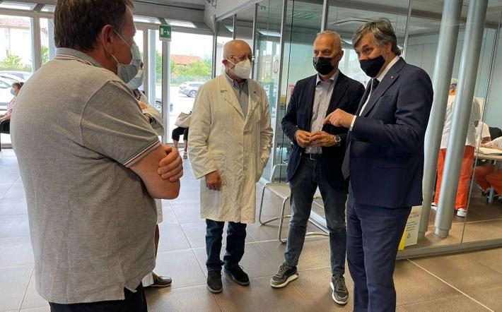 Hub vaccinale di Mondovì, per l'assessore Icardi: "un esempio di funzionalità"