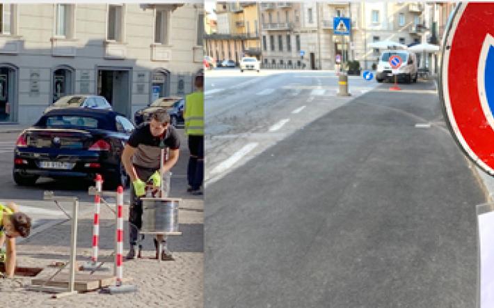 Mondovì, lavori per la posa dei cavi per la fibra ottica