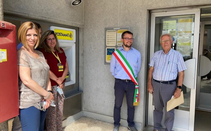 Inaugurato il nuovo sportello Atm alle poste di Beinette 