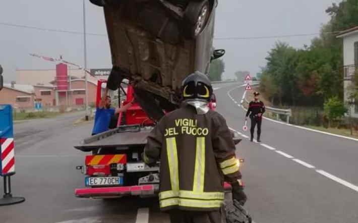 Incidente nella notte sulla statale 28 a Mondovì