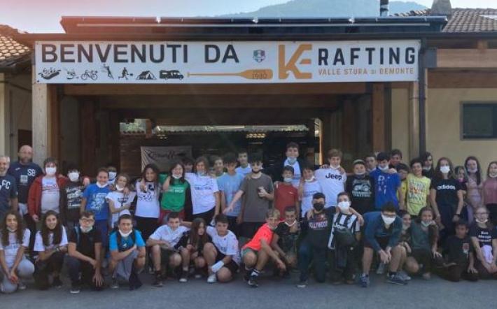 Murazzano: gli alunni delle medie hanno iniziato l’anno scolastico facendo rafting