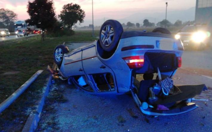 Auto fuori strada a Beinette