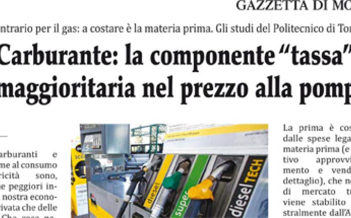 Carburante: la componente tassa è maggioritaria nel prezzo alla pompa