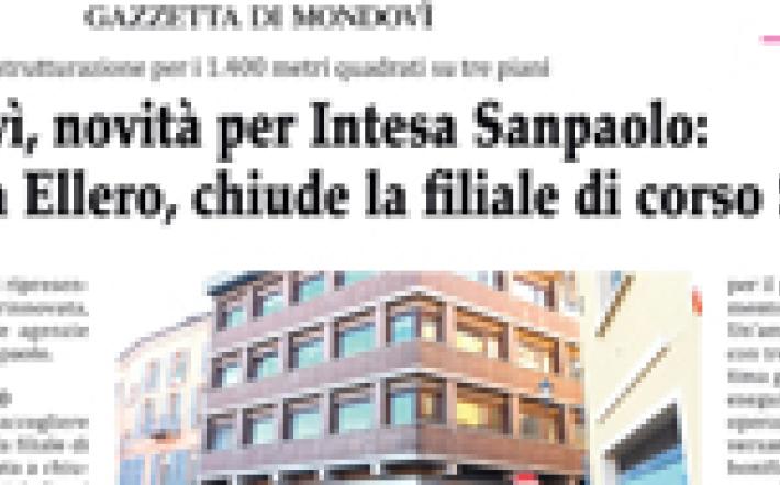 Mondovì, novità per Intesa San Paolo: restyling in piazza Ellero, chiude la filiale di corso Statuto