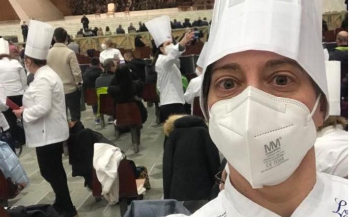Carrù: dopo l’udienza dal Papa, Silvia Facello ha cucinato ai Campionati Italiani