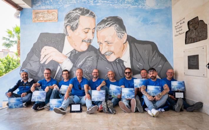 Pietro Di Stefano omaggia Falcone, Borsellino e Livatino in Sicilia