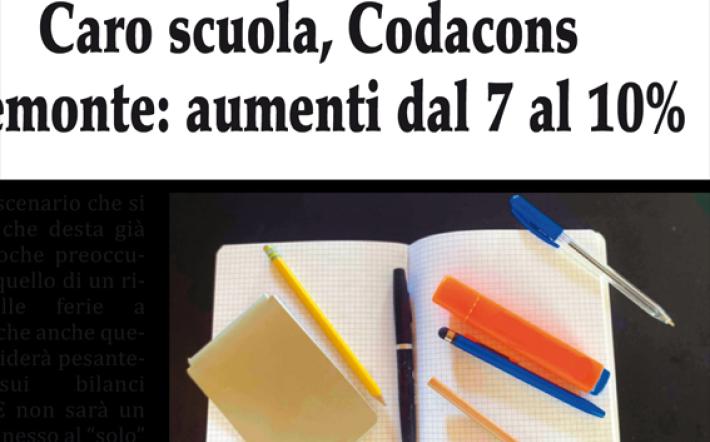 Caro scuola, Codacons Piemonte: aumenti dal 7 al 10%. Per matite, penne, diari. I consigli: «Non seguite mode ed influencer»