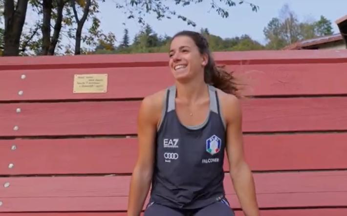 Marta Bassino gira uno spot per Visit Cuneese in valle Pesio