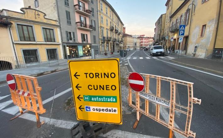 Viabilità a Mondovì: corso Statuto riapre lunedì alle 12