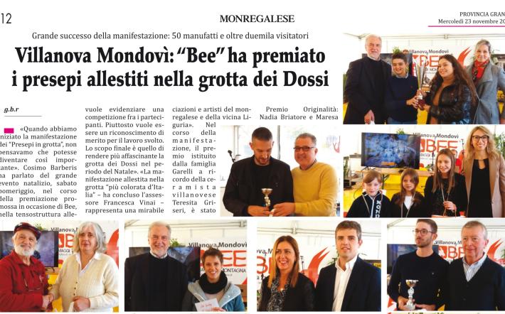 Villanova Mondovì: premiati i presepi allestiti nella grotta dei Dossi