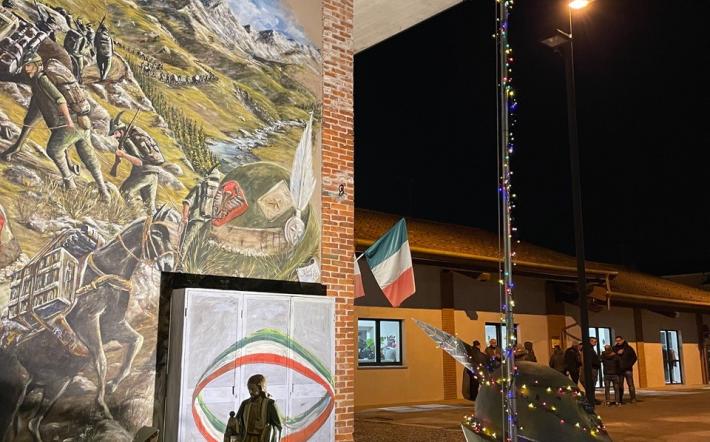 Margarita: all'ingresso del paese labella natività allestita dagli alpini 