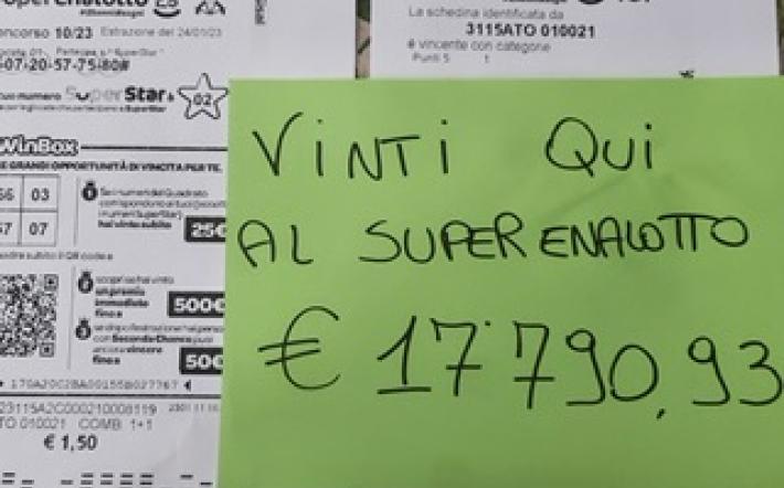 Mondovì: vince oltre 17 mila euro giocandone 5 al Superenalotto