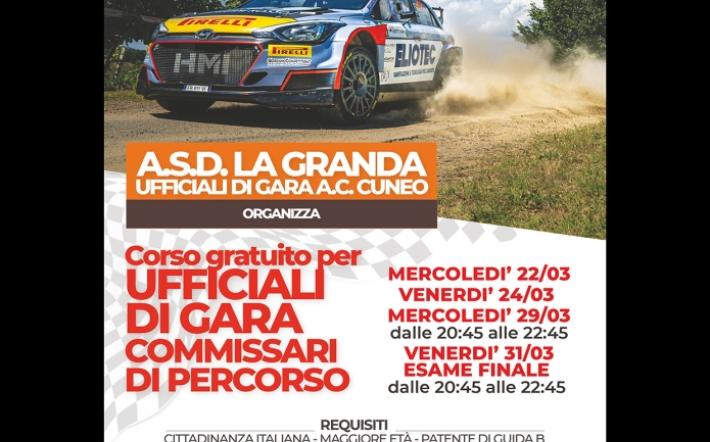 "La Granda" organizza corso "Ufficiale di Gara - Commissario di percorso"