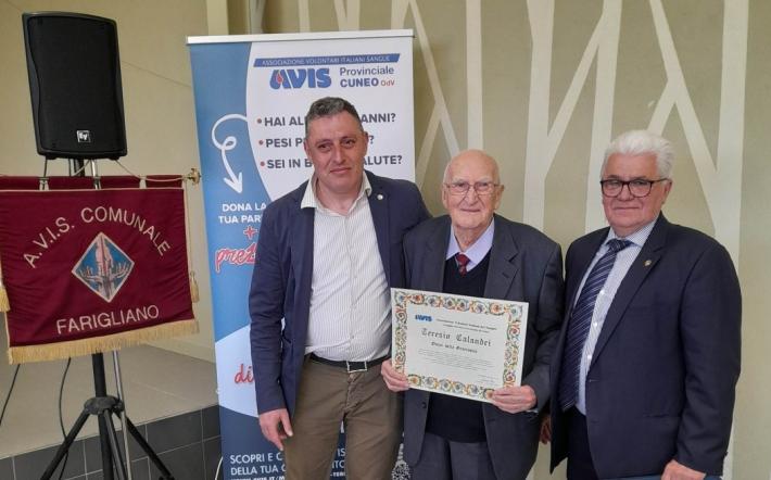 Farigliano: Oscar della generosità a Teresio Calandri